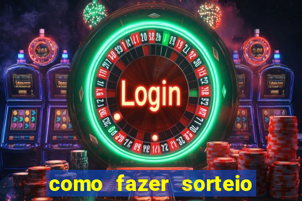 como fazer sorteio de cores online